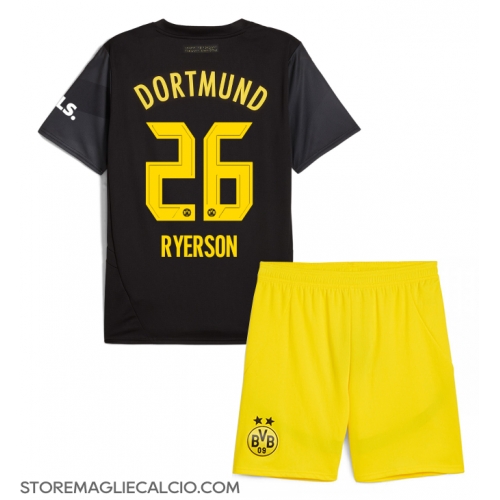 Borussia Dortmund Julian Ryerson #26 Maglia Gara Trasferta Repliche 2024-25 Bambino Maniche Corte Borussia Dortmund Julian Ryerson #26 Maglia Gara Trasferta Repliche 2024-25 Bambino Maniche Corte